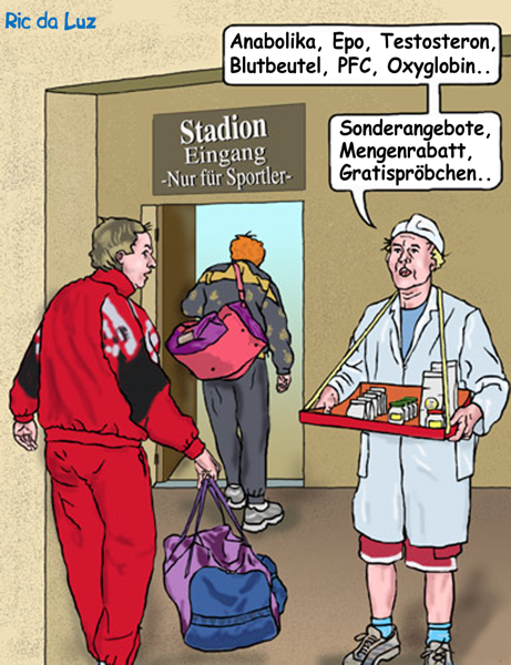 Bauchladen für Doping