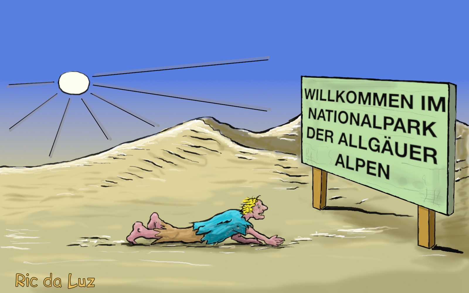 Cartoon: Wüste Allgäu