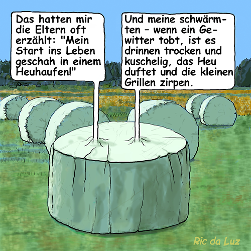 Cartoon: Romantik im Heuhaufen 1