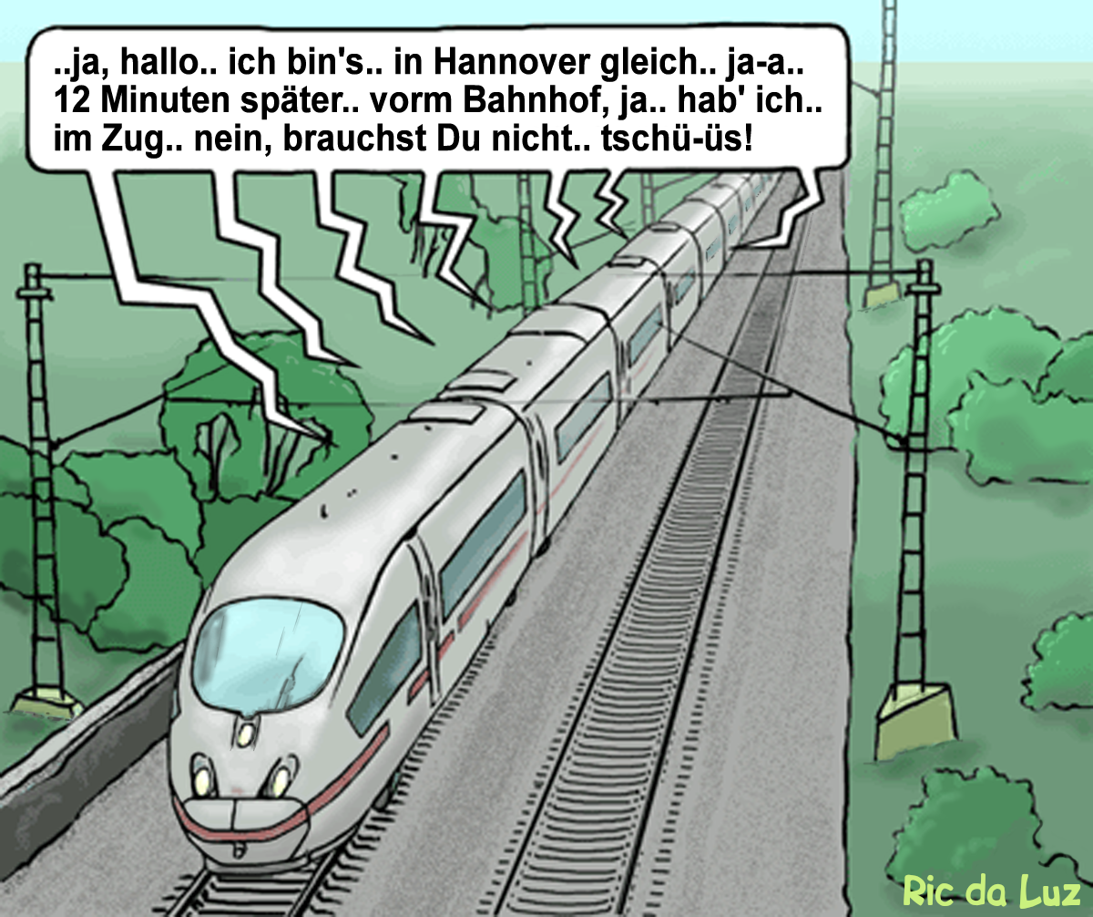 Handy in einem Zug
