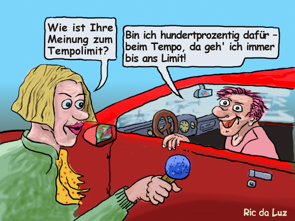 Cartoon: Tempolimit