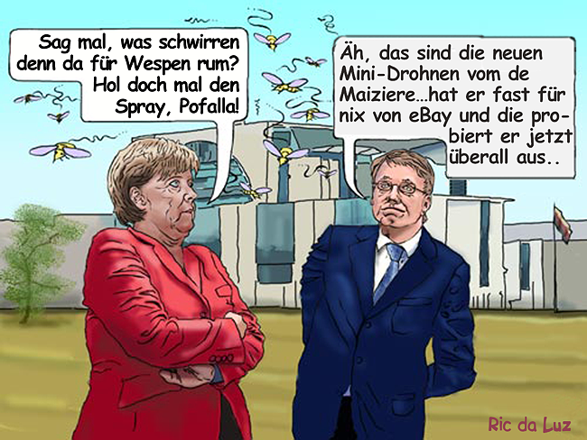 Merkel unter Drohnen-Attacke